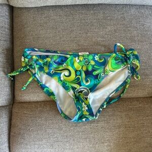 Ingear Blue and Green Floral Bikini Bottom